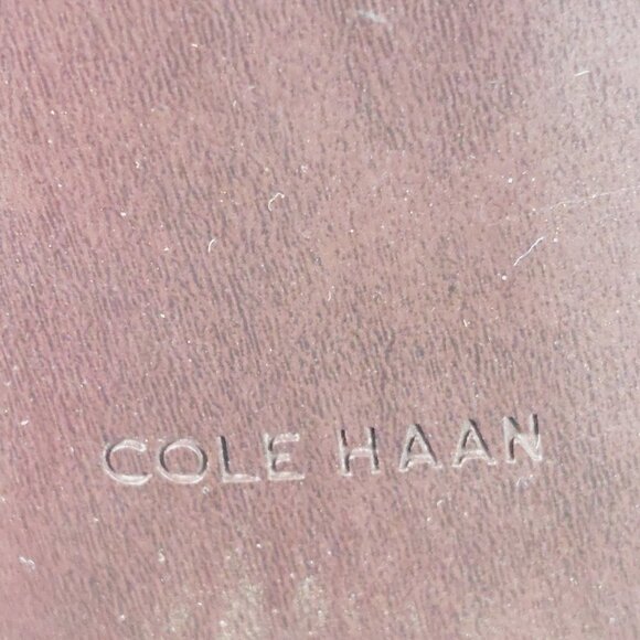 Cole Haan Darcia Gray Leather Back Zipper Block Heel Over the Knee Boots H609 - Picture 9 of 13